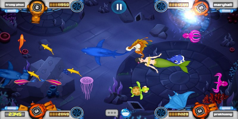 Giao diện, đồ hoạ của game bắn cá rất sinh động và sắc nét